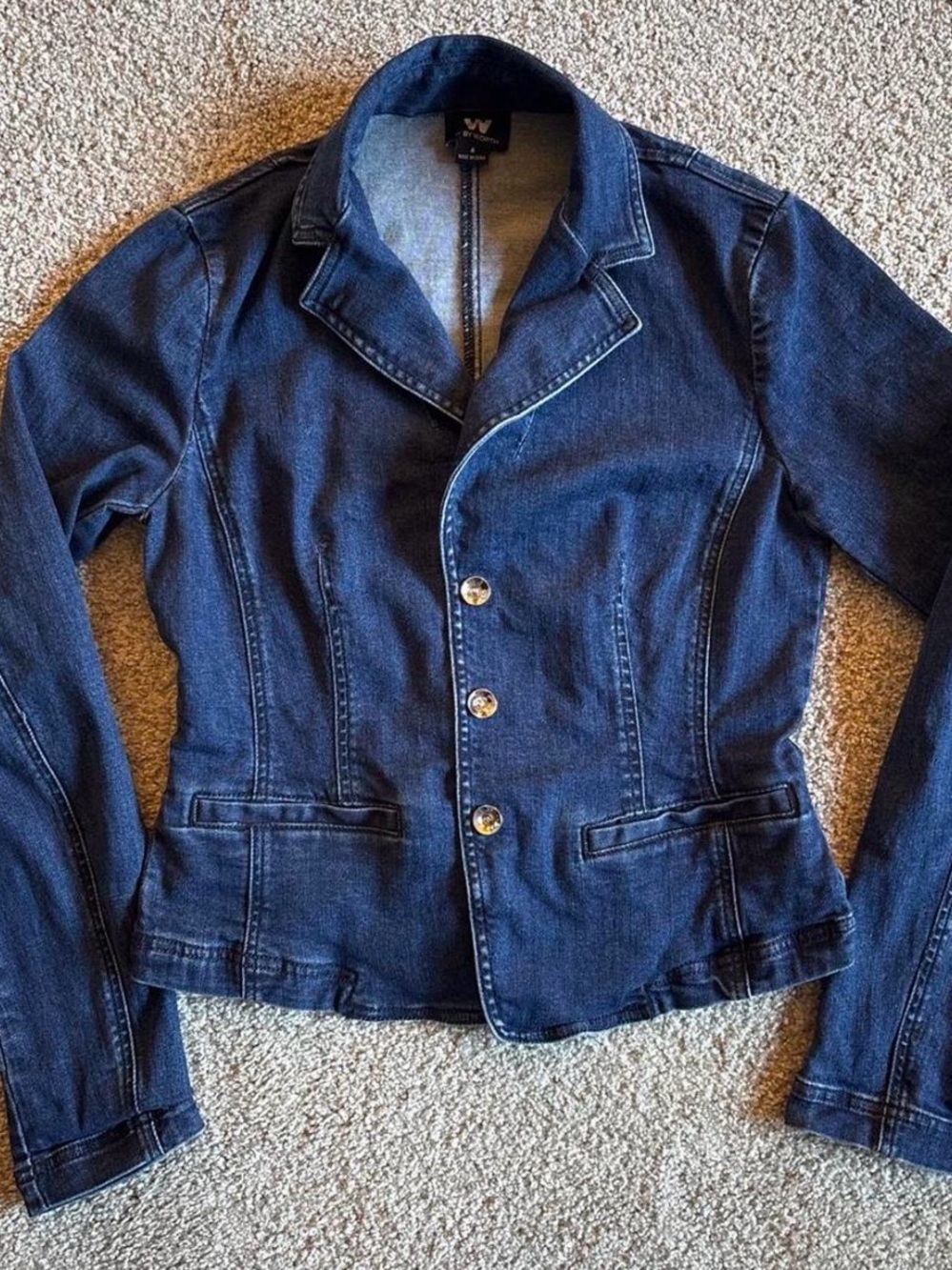 W by Worth Indigo Denim Blazer Jacket